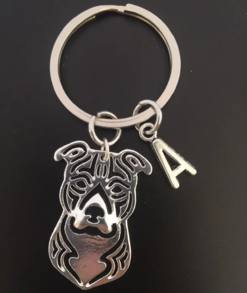 G. SKY, американский стаффордширский терьер, брелок для собак, персональный брелок, популярный брелок на ключи в форме буквы подарки для любимых, быстрая - Цвет: A