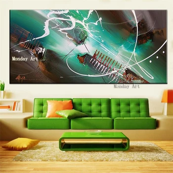 

2019 New Design Hand painted Beautiful Colorful Oil Painting On Canvas Abstract painting Artwork For Living Room wall Decoration