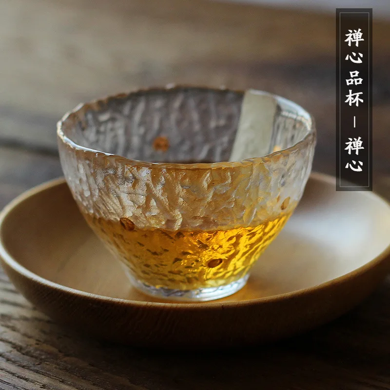 Японский стеклянный чайный набор кунг-фу в форме молотка чайная чашка описание Золотой дзен чайная чашка Личная чашка