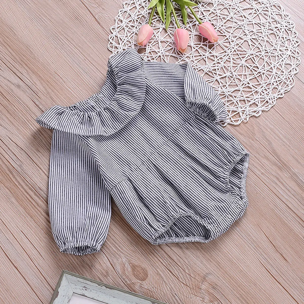 الخريف جديد الرضع حديثي الولادة طفلة شريط ثوب فضفاض طويل الأكمام الطفل فتاة بذلة Playsuit الطفل الفتيات الملابس