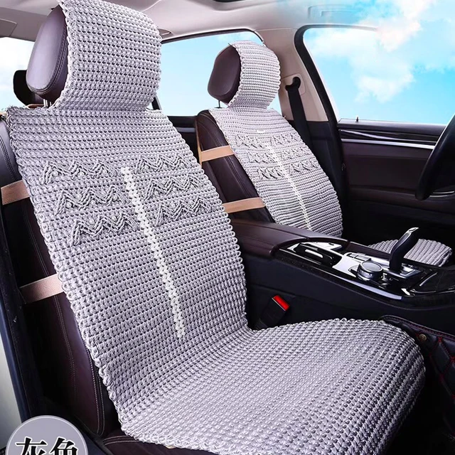 Breathable hand woven Summer car seat cover 5pcs High quality Natural cotton core without
