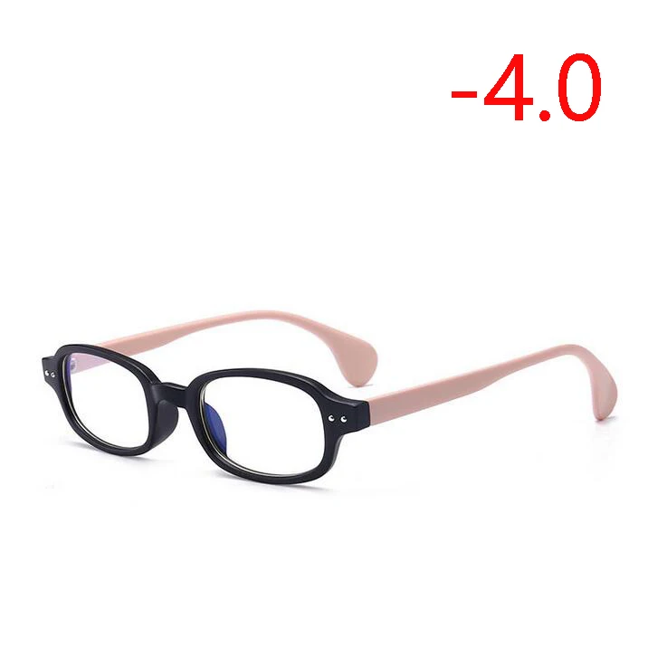 Myopia 400 Ретро поликарбонатные квадратные очки для близорукости унисекс с заклепками близорукие диоптрийные очки-1,0-1,5-2,0-2,5-3,0-3,5-4,0 - Цвет оправы: Myopia 400