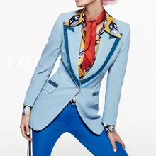 Женские бархатные тканевые панели, Лоскутная внутренняя подкладка, Изысканный вышитый цветок, костюм для всех женщин, пиковые блейзеры с лацканами