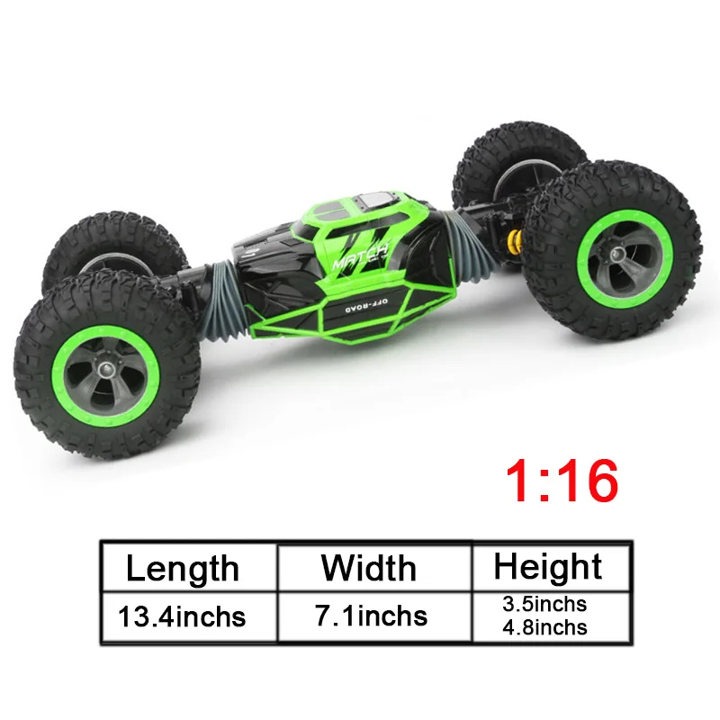 1:16 двухсторонний 2,4 GHz 4WD RC автомобиль один ключ трансформирует вездеход автомобиль варанид скалолазание грузовик пульт дистанционного управления игрушечный автомобиль - Цвет: UD2169A(40CM) Green