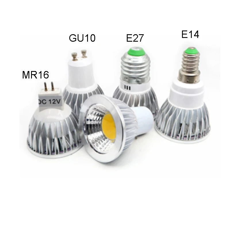 Супер яркая COB Светодиодная лампа GU10 MR16 E27 3 Вт 5 7 точечный светильник GU 10 Luz