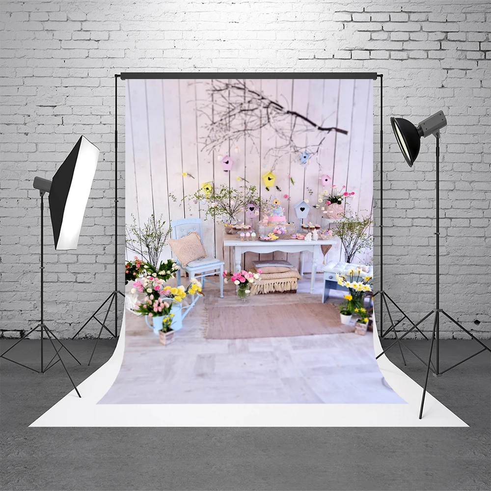 VinylBDS 5x7 футов счастливая Пасха фотография фон для детей цветок новая ткань