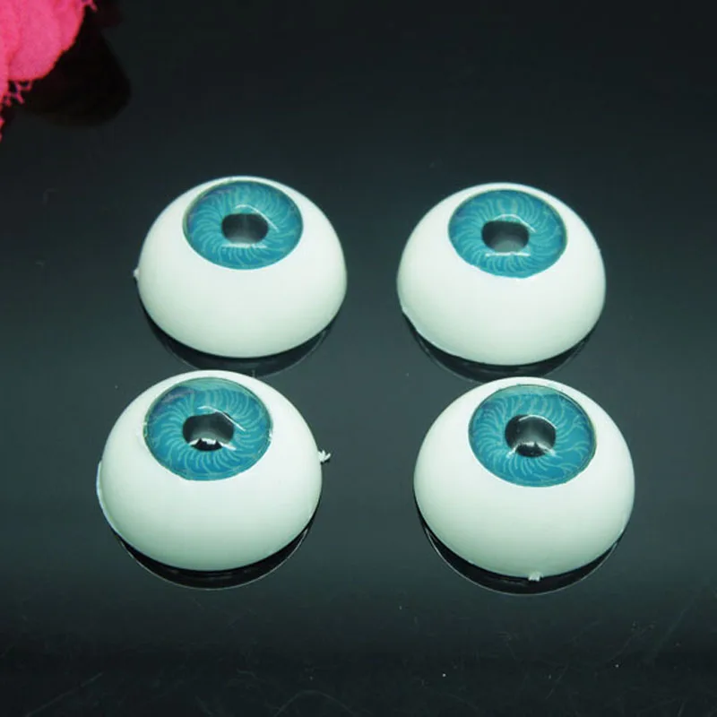 20 шт. (10 пар) полукруглые пластиковые кукольные глаза синего цвета BJD Eyes куклы Dollfie