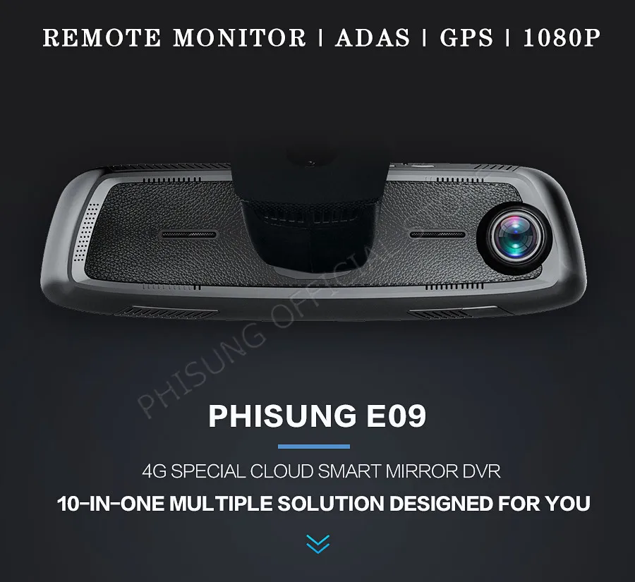 Phisung E09 7,8" 4G Специальный кронштейн Автомобильная камера зеркало Android GPS DVR с двумя камерами WIFI dash cam ADAS дистанционный видеорегистратор