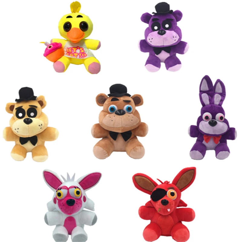 1 шт. 18 см Five Nights At Freddy's FNAF Freddy Fazbear медведь Бонни и Чика Фокси плюшевая игрушка кукла мягкие животные детские игрушки подарок