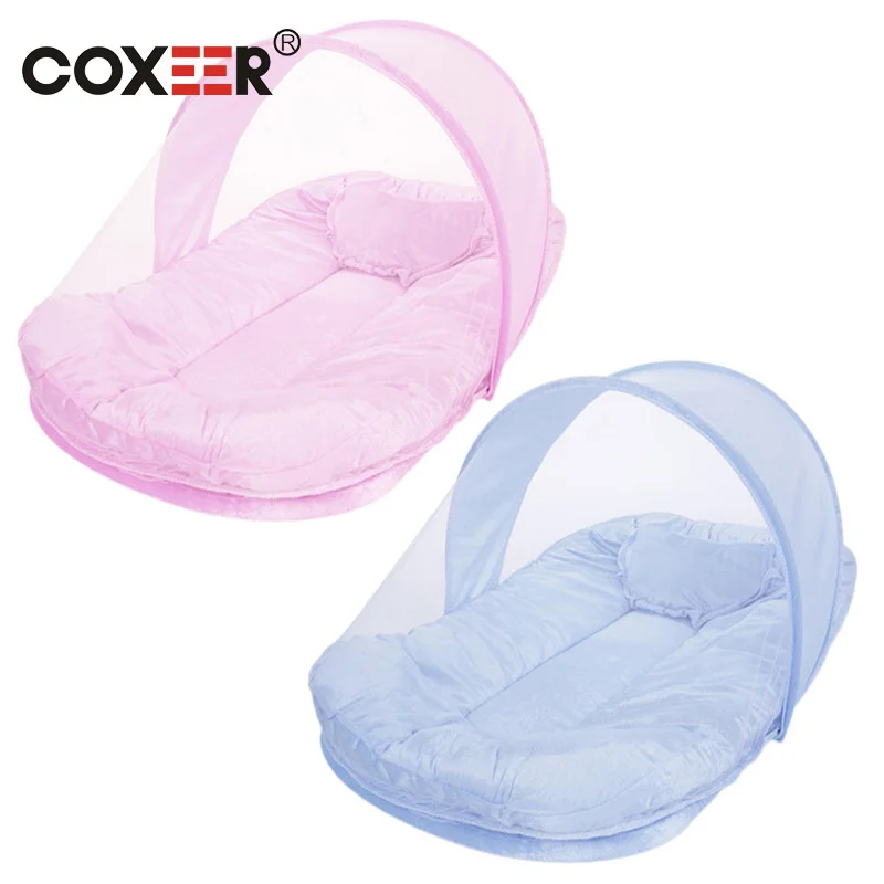 Детская дышащая дорожная кровать coxeer сетчатая мягкая детская пляжная Игровая