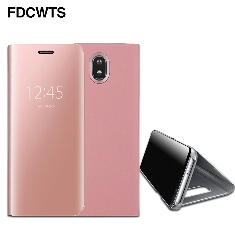 

FDCWTS Flip Cover Leather Case For Samsung Galaxy J7 Max Clear View Phone Case