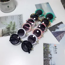Тип солнцезащитных очков для детей, детские солнцезащитные очки, круглые солнцезащитные очки с металлической оправой, солнцезащитные очки для мальчиков и девочек Ko