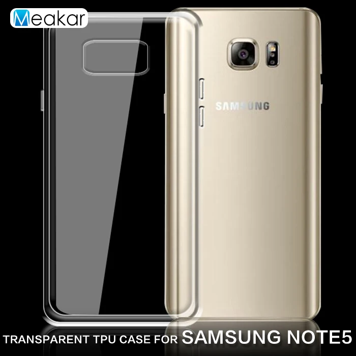 Прозрачный Мягкий ТПУ силиконовый чехол 5 7 для Samsung Galaxy Note Note5 сотового телефона |