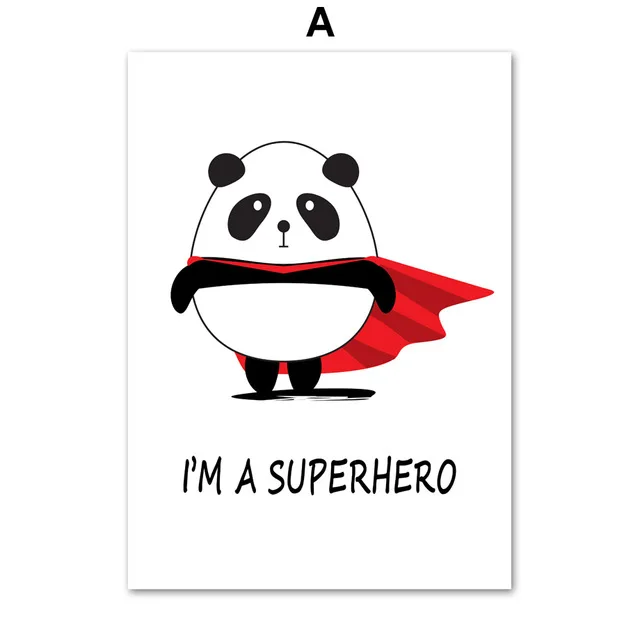 Panda-Superhero-Princess-Quote-Wall-Art-Canvas-Painting-Nordic-Posters-And-Prints-Black-White-Wall-Pictures.jpg_640x640