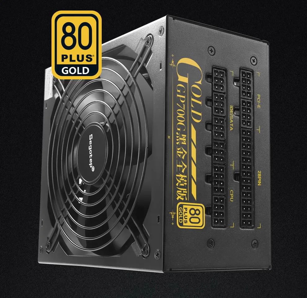 Segotep GP700P 80plus Gold PSU полный модульный блок питания Настольный ПК 600 Вт ATX 12 в активный PFC широкий диапазон 100-240 В для компьютера