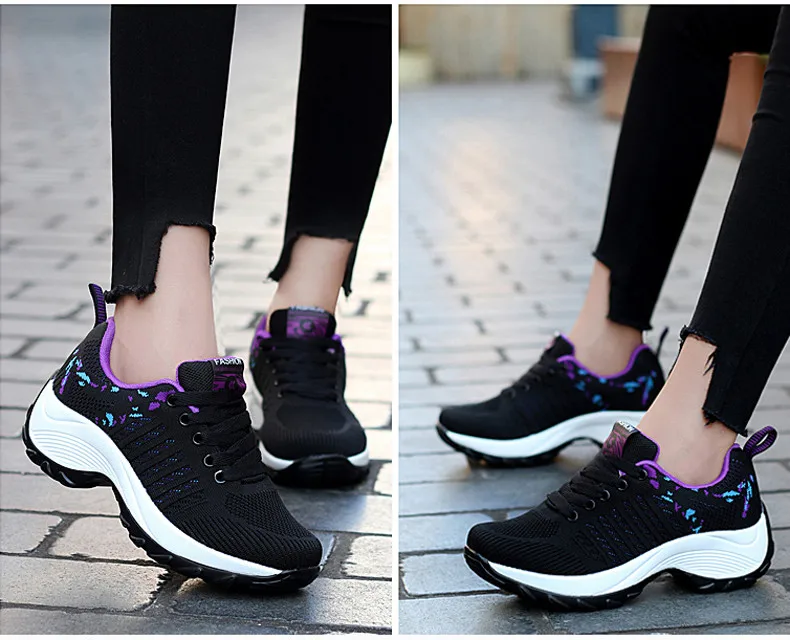 Spring women flat platform sneakers for women Lightweight Comfortable Breathable ladies laces casual sneakers (9)