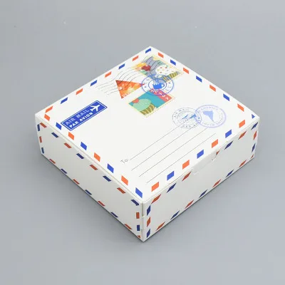 40pcs/lot 14*14*5cm Envelope type white paperboard Pastry ...