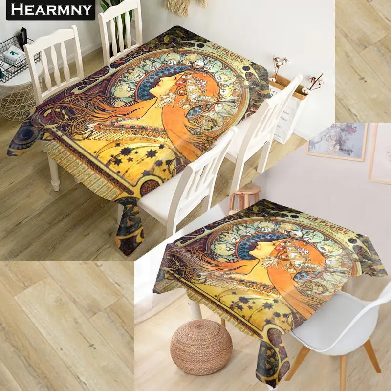 

Custom Alphonse Mucha Tablecloth -13 Decorations Home Rectangular Party Table Covers Office Plain More Size Kitchen Dining Table