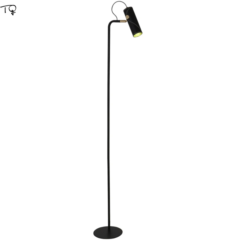 

Leather Lampshade Rotatable LED Standing Lamps for Living Room Bedroom Bedside Modern Floor Lamp Industrial Art Decor Home Salon