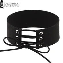 Bijoux, сексуальные женские украшения Harajuku на шнуровке, колье в стиле панк, готика, винтажное бархатное кожаное ожерелье, аниме ожерелье и подвески