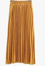 Осень и зима Новое поступление корейский стиль длиной до лодыжки длинная Плиссированная Юбка элегантная шифоновая юбка офисные юбки - Цвет: Цвет: желтый
