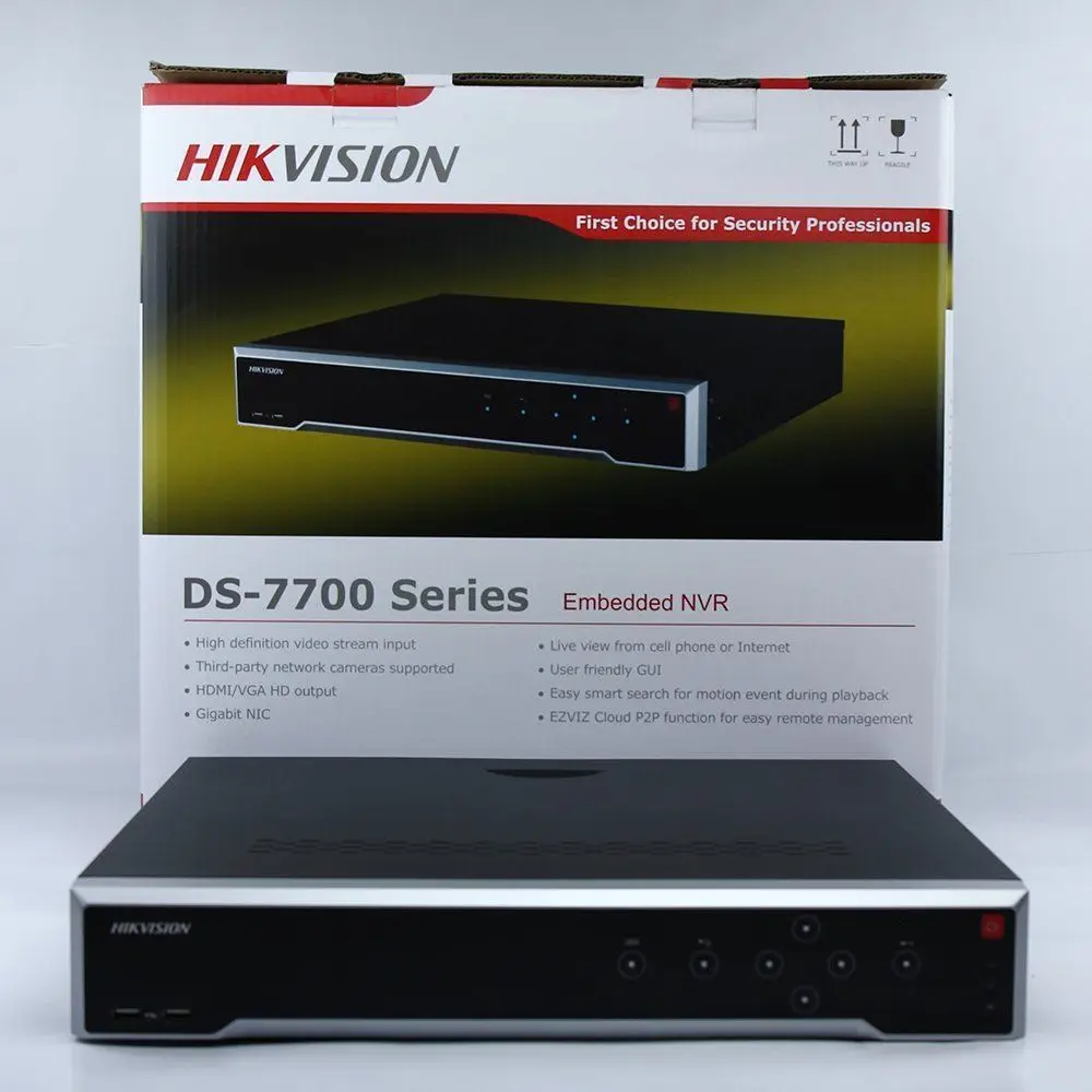 FreeShipping EMS Hikvision Original English Version DS 7716NI I4 16P 16CH NVR with 4SATA and 16