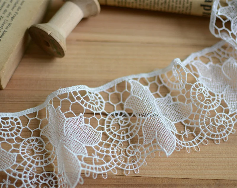 Black//White//Ivory Venise Lace Trim 1 Metre Sewing//Costume//Crafts//Corsetry