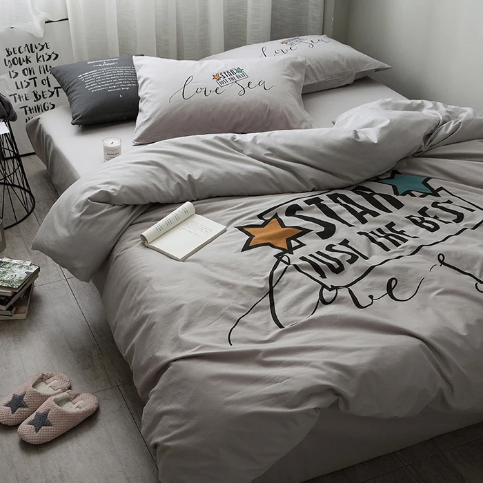 

2017 Modern Striped Mulicolor Reactive Printed 3/4pcs Bedding Set Twin/Queen/King Size Quilt/Duvet/Bed Cover Sets