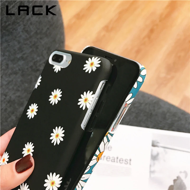 Чехол для телефона LACK с мультяшными цветами и маргаритками iphone XS Max X XR 8 7 6 S Plus 5