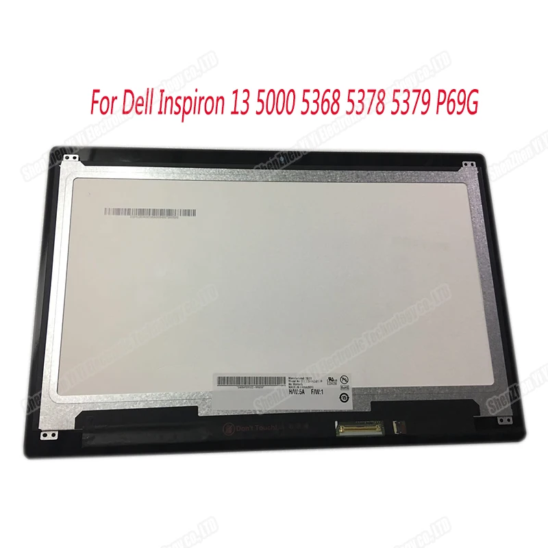  For Dell Inspiron 13 5000 5368 5378 P69G FHD LCD Display Panel Touch Glass Digitizer Screen Assembl