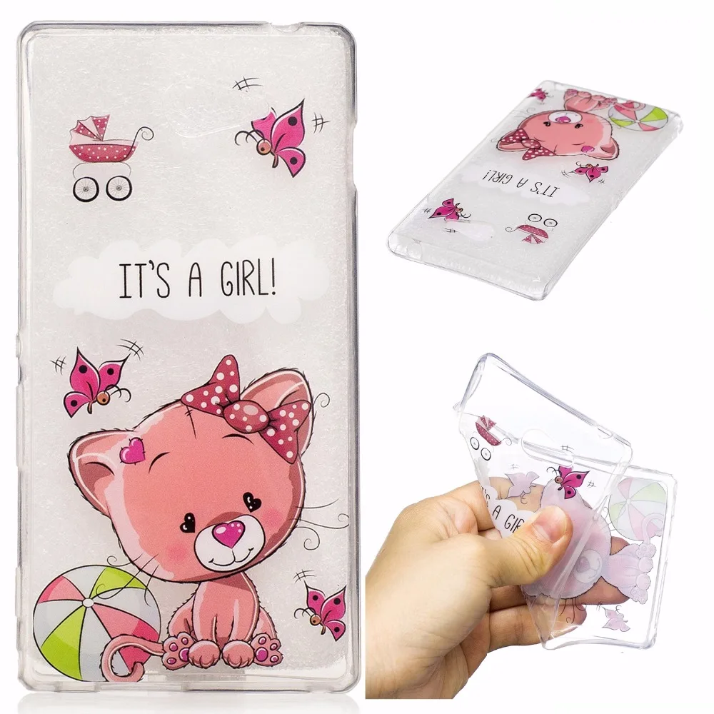 

For Sony M 2 Case Cute Animal Anime Soft TPU Silicon Skin Back Cover Case for Sony Xperia M2 Aqua S50H D2302 D2303 D2305 D2306