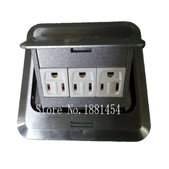 Best Silver Golden Color Three USA/Mexico/Canada/Japan/UK/EU Standard Power Ground Floor Socket Rj45 USB Phone Connector 50pcs/set