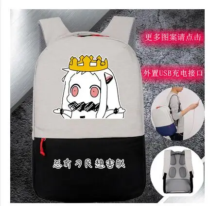 

New designed High Q anime collection backpacks unisex waterproof USB charge backpack for student