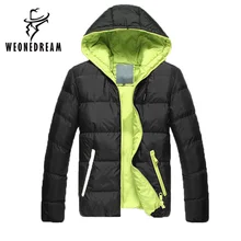 Weonedream/ бренд зимняя куртка Для мужчин теплая куртка-пуховик Повседневное парка Для мужчин подкладкой зимняя куртка Повседневное красивый зимнее пальто Для мужчин