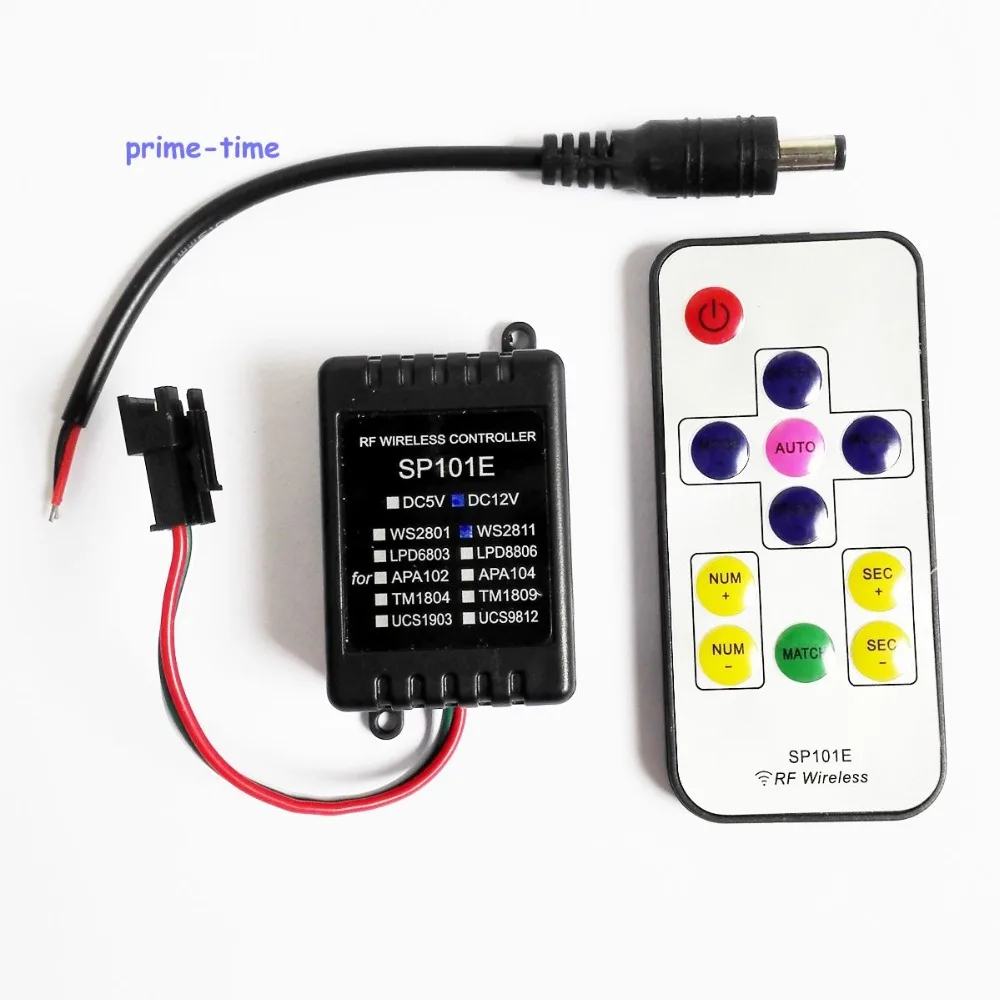 

10 pcs/lot Best Quality mini Wireless Digital led pixel module led strip WS2811 WS2801 WS2812B SP101E RF RGB LED Controller