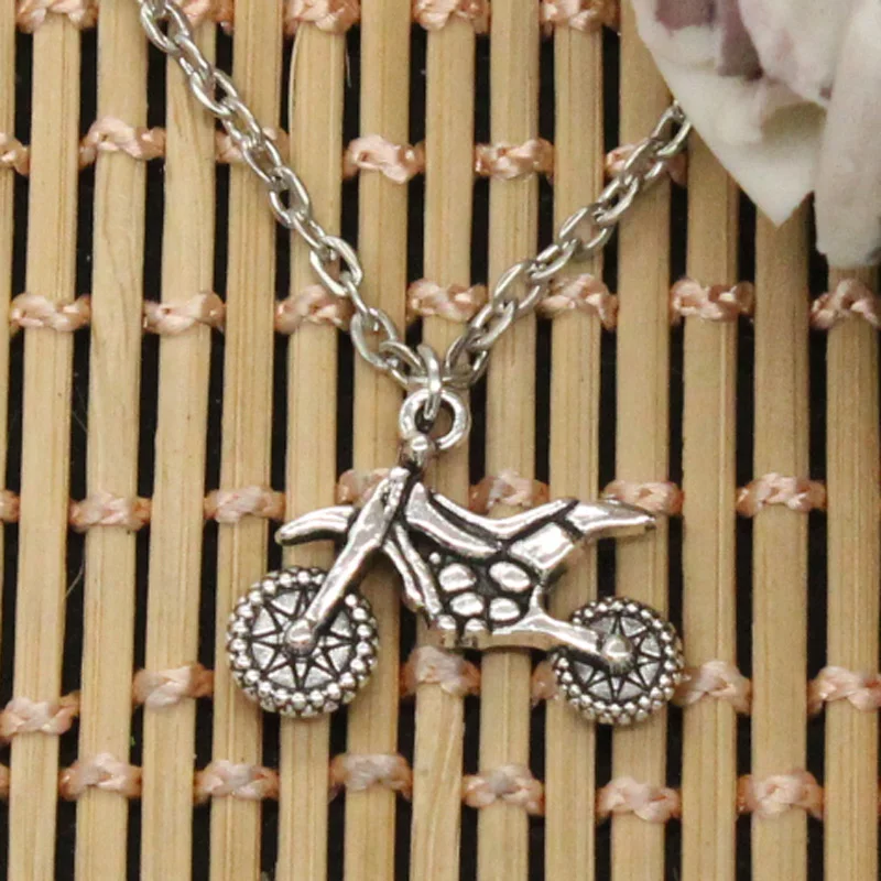 

new fashion motorcycle motorcross Pendants round cross chain short long Mens Womens DIY silver necklace Jewelry Gift
