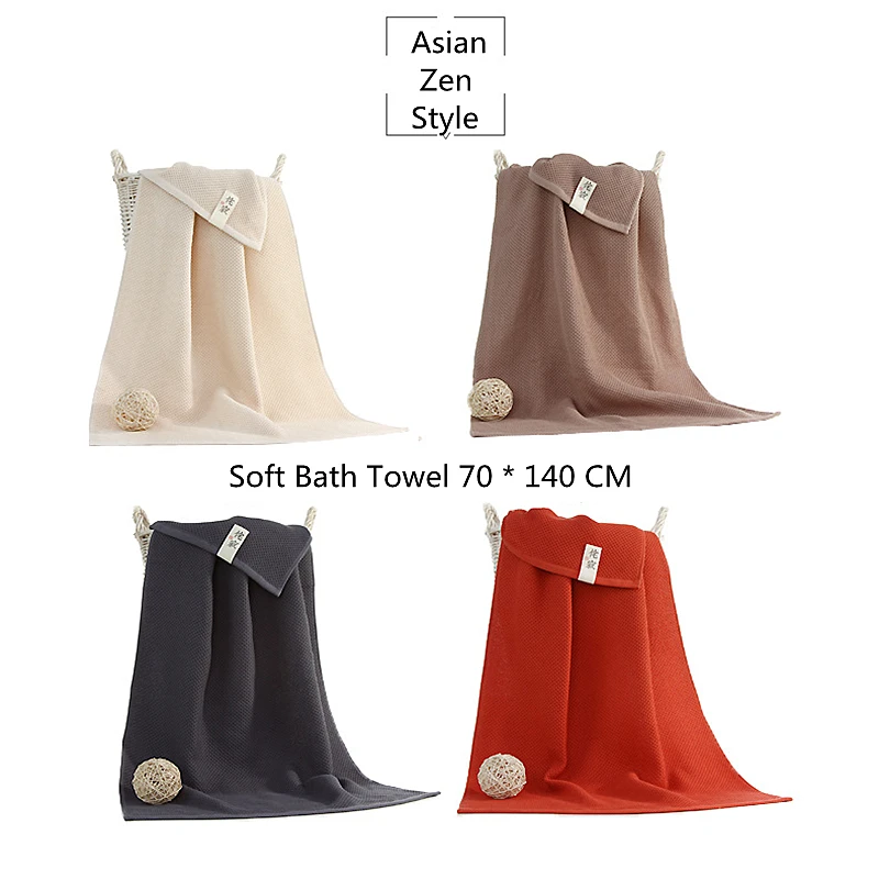 Online 70*140cm große bad handtücher für erwachsene strand + handtücher bad baumwolle bad strand handtuch weiche Asina zen Stil einfarbig hohe grade
