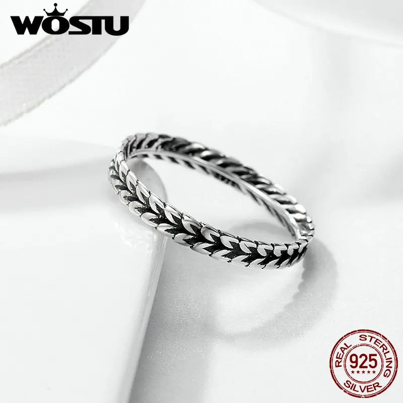 Женские винтажные кольца WOSTU CQR139 из 100% стерлингового серебра 925 пробы с запахом|925