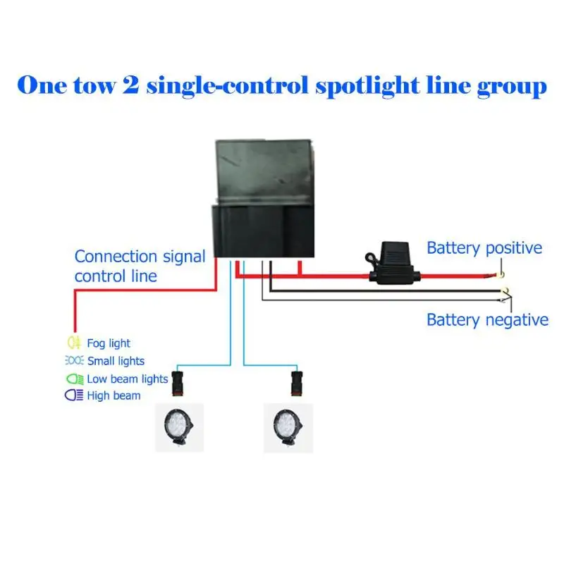 1 до 2 жгуты проводки реле комплект предохранителей 40A 12 В для внедорожных светодиодный свет бар