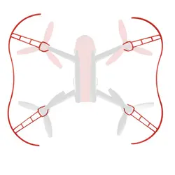 2016 попугай Радиоуправляемый Дрон Пропеллеры Опора Защитный гвардии бампер протектор для Parrot Bebop 2.0 Quadcopter Белый Красный Бесплатная доставка