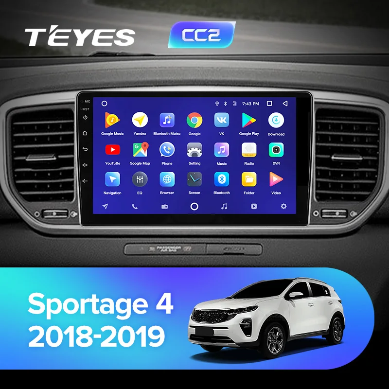 TEYES CC2 для KIA Sportage 4 QL автомобильный Радио Мультимедиа Видео плеер навигация gps Android 8,1 No 2din 2 din dvd