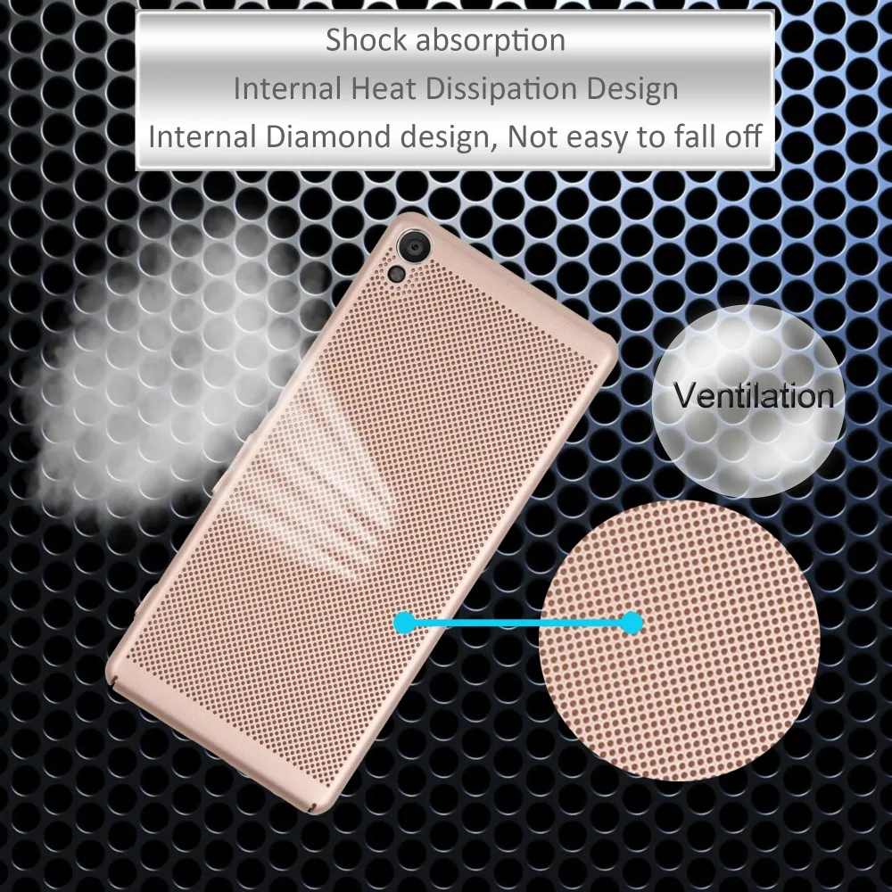 

Case For Sony Xperia XA XZ XA1 C6 TPU Hard Back Cover Heat dissipation breathable Ultra Thin phone Case For Sony Xperia XA XZ C6