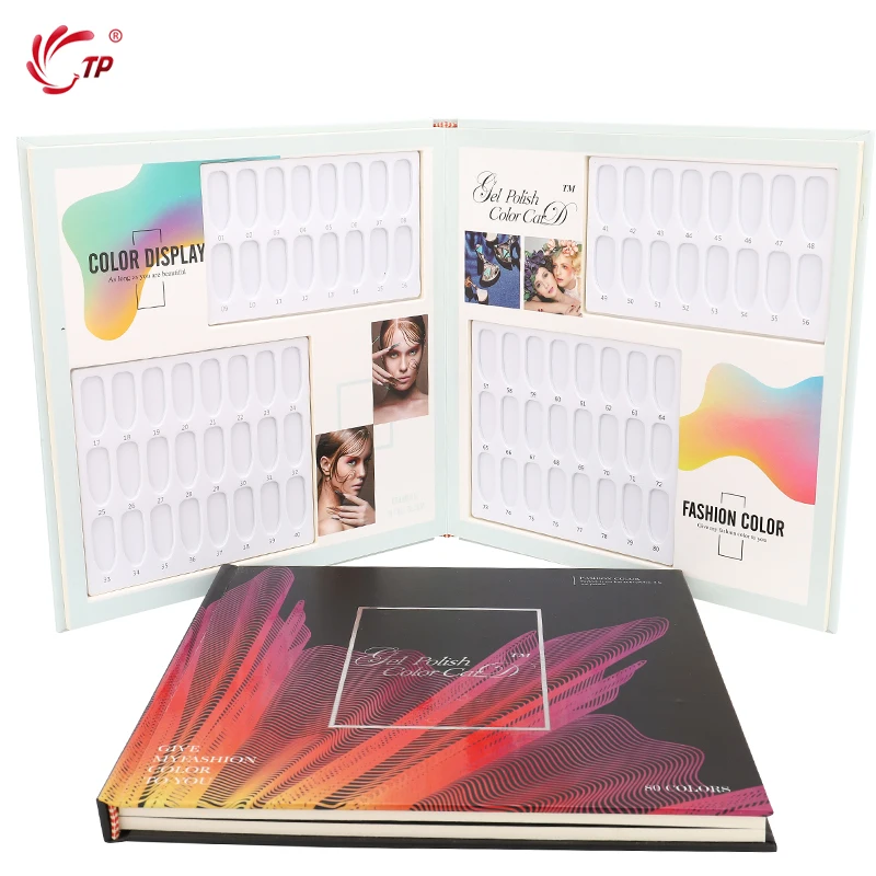 

TP Professional 80 Colors Nail Card Book Chart Gel Polish Tips Display book Chart Salon home diy False Nail Tips forms Design