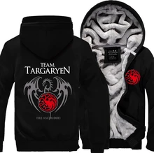 Hot New Game of Thrones Viserys Targaryen Dragon Hoodie Logo Winter JiaRong Fleece Mens Sweatshirts Free