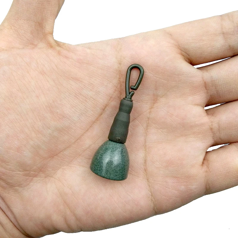 

Hyaena 5pcs 15g 30g Back Lead Clip Sinkers Camo Green Muddy Smooth Casting Quick Change Carp Fishing Accessories