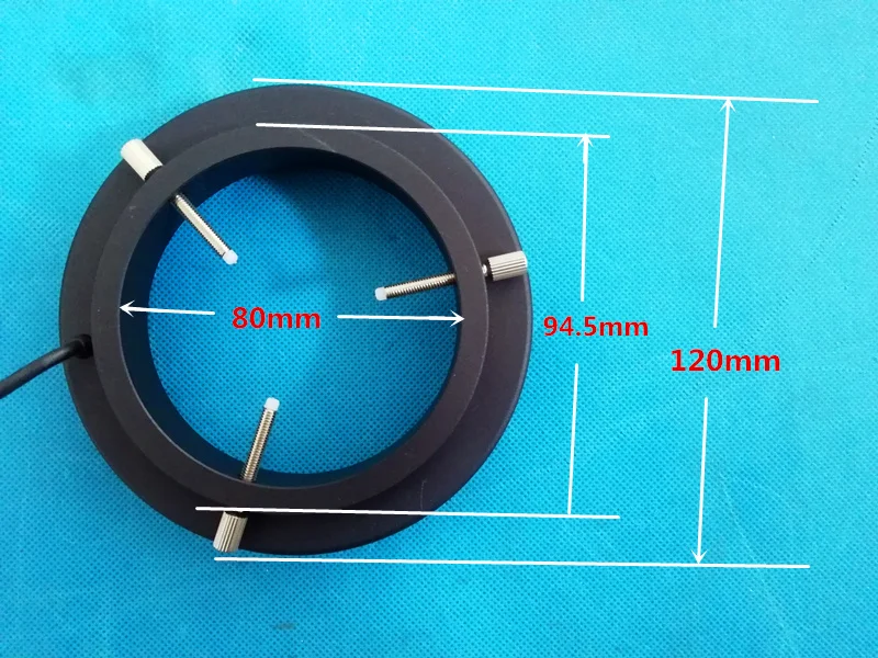 Мм 120*80 мм машинное видение свет светодио дный Белый светодиодный кольцо свет алюминиевый корпус микроскоп освещение специальное