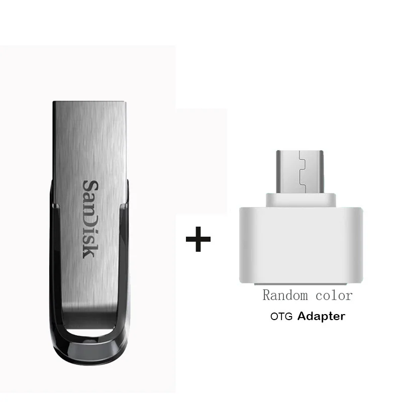 Sandisk флешка флешки usb флешка USB флэш 16 ГБ 32 64 128 256 Подлинная Ultra Flair USB 3,0 Металл DJ OTG Тип C DIY логотип диск на ключе флешки - Цвет: CZ73 plus OTG