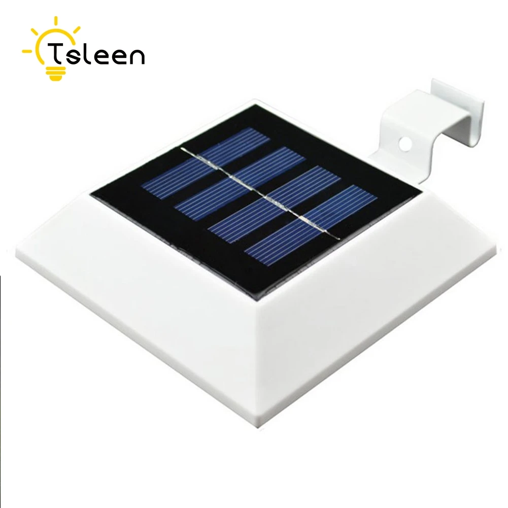 

Cheap Night Sensor Outdoor Solar Powered LED Gutter Light Garden Yard Fence Pathway Eaves Lamp With Bracket 4LEDs Free Shipping