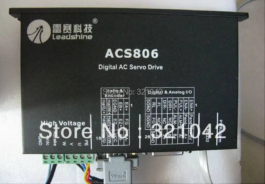 

New Leadshine ACS806 AC servo drive work 20- 80 VDC Out 6A-18A for Fit for ACM604V60-2500 servo motor RS232 cable