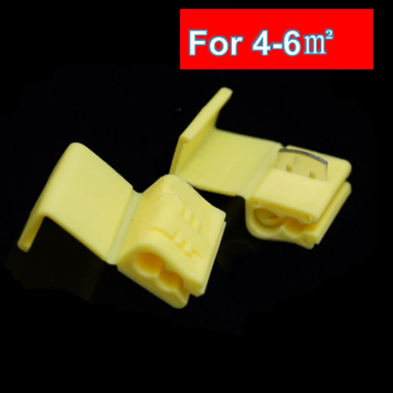 

Eectrical wire connector 50ps Fast break free car connector Yellow Scotch Lock Quick Splice Crimp Terminal12-10AWG Wire Connecto